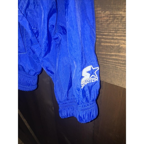 VINTAGE‎ 90S STARTER WINDBREAKER JACKET UNISEX SIZE Large BNWT BLUE - Picture 5 of 8